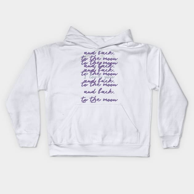 i love you to the moon and back Kids Hoodie by mariacaballer